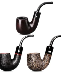 Vollgebogenes Sherlock Holmes Holzpfeifen Set