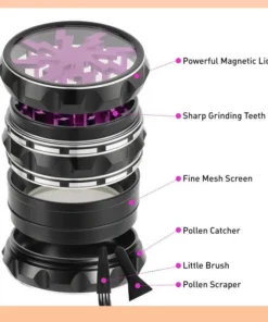 Großhandel für Cannabis-Grinder mit transparentem Deckel