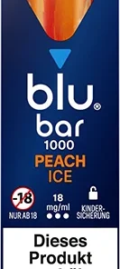 blu bar 1000 Peach Ice 18 mg/ml Einweg E-Zigarette