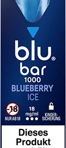 blu bar 1000 Blueberry Ice 18 mg/ml Einweg E-Zigarette