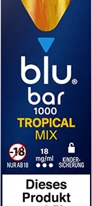 blu bar 1000 Tropical Mix 18 mg/ml Einweg E-Zigarette