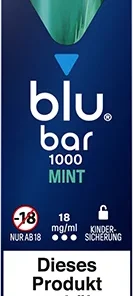 blu bar 1000 Mint 18 mg/ml Einweg E-Zigarette