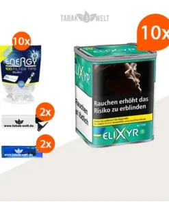 Elixyr Feinschnitttabak Menthol Plus 10x Dose mit Energy Filter Tips