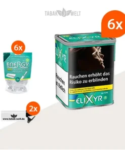 Elixyr Feinschnitttabak Menthol Plus 6x Dose mit Energy Filter Menthol