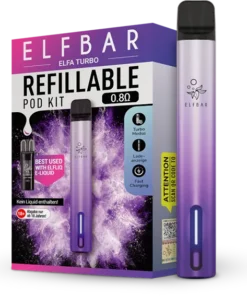 Elfbar Elfa Turbo Refillable Pod Kit – Aurora Purple