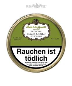 Robert McConnell Original Black & Gold Pfeifentabak Dose