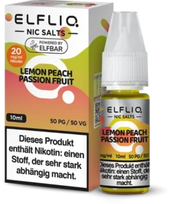 Elfliq by Elfbar – Liquid Lemon Peach Passion Fruit – 20 mg/ml