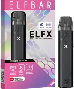 Elfbar ElfX E-Zigaretten Kit Schwarz
