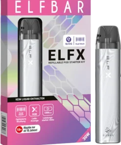 Elfbar ElfX E-Zigaretten Kit Silber