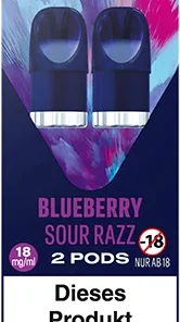 blu pod Blueberry Sour Razz 18 mg/ml (2 Pods)