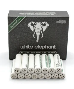 White Elephant Pfeifenfilter Aktivkohle 9mm 40er Packung