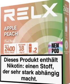 RELX Pod Real – Apple Peach 18 mg/ml (2 Stück pro Packung)