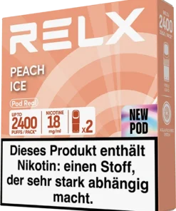 RELX Pod Real – Peach Ice 18 mg/ml (2 Stück pro Packung)
