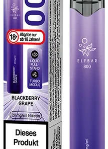 Elfbar 800 Blackberry Grape 20 mg/ml Einweg E-Zigarette