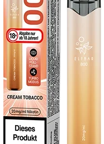 Elfbar 800 Cream Tobacco 20 mg/ml Einweg E-Zigarette