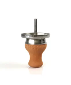 Kaminaufsatz „Metall“ mit Tonkopf (H 8 cm, Öffnung unten Ø 2,3 cm, Ø 6,8cm oben)