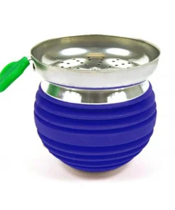 Shishakopf „Apfel“ Blau mit Sieb, 7,5 x 8 cm, 2,2 cm Öffnung