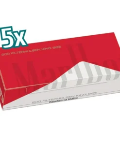 Marlboro Red King Size, 200 Hülsen, 5er Gebinde