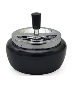 Drehaschenbecher „Exclusiv schwarz metallic“ Ø 13 cm