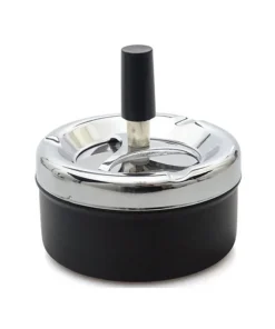 Drehaschenbecher „Metall schwarz“ Ø11cm