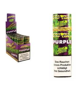 Cyclones Blunts Hemp Cones – PURPLE (Grape), 12x2er Display