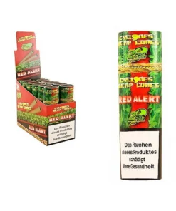 Cyclones Blunts Hemp Cones – RED ALERT (Strawberry), 12x2er Display