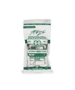 PURIZE White, 50er Pack., Xtra Slim Size Ø 5,9mm, Aktivkohlefilter