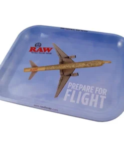 RAW Rolling Tray Drehunterlage Metall – „Flying High“, 28 x 34 cm