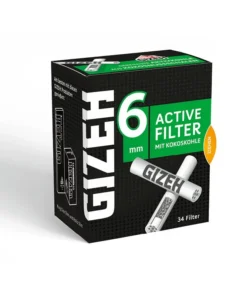 Gizeh Black Filter Aktiv-Kohle 6mm, 34 Stück