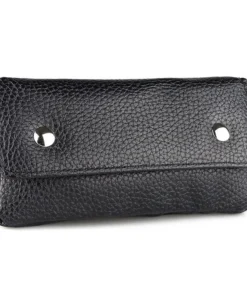 Pfeifentasche „Easy“ für 2 Pfeifen, Schwarz&Braun 9,5 x 16,5 cm