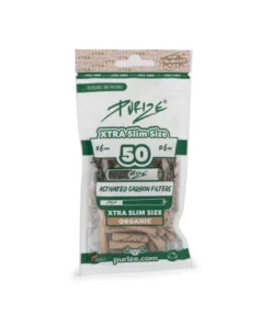 PURIZE Organic, 50er Pack., Xtra Slim Size 5,9mm, Aktivkohlefilter
