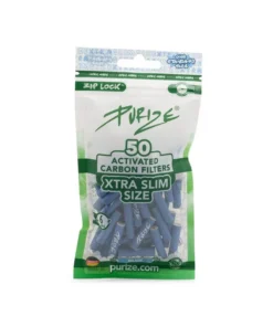 PURIZE Blue, 50er Pack., Xtra Slim Size 5,9mm, Aktivkohlefilter