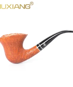 Handgeschnitzte Briarholz-Sandgestrahlte 9-mm-Tabakpfeife mit Burl