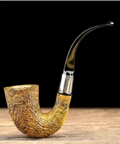 Große Sherlock-Holmes handgefertigte gebogene Pfeife