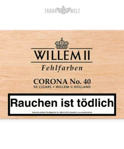 Willem II Fehlfarben Zigarren No. 40 Corona Kiste
