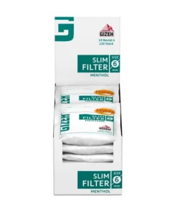 Gizeh Slim Filter Menthol, 6mm, 120 Filter