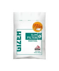 5 Stück Gizeh Slim Filter Menthol, 6mm, 120 Filter
