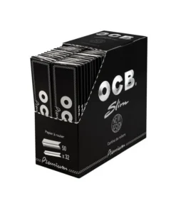 Box – OCB KS Schwarz Premium Slim 50 Hefte je 32 Blatt