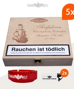 Woermann Cigars Seefahrer Zigarren Christopherus Columbus SUMATRA NO.150 5x Kisten
