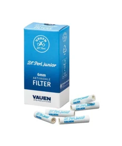 Vauen Pfeifenfilter Dr. Perl Junior Aktivkohlefilter mit 2 Keramikkappen; 6mm, 30er Packung
