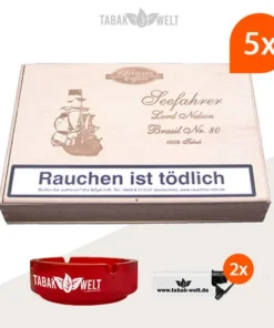 Woermann Cigars Seefahrer Zigarren LORD NELSON Brasil NO.80 5x Kisten