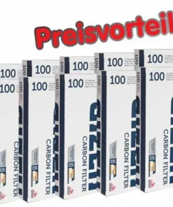 10 x Gizeh Silver Tip Carbon Filterhülsen, 100er