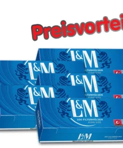 5 x L&M Blue Label Hülsen, 200er