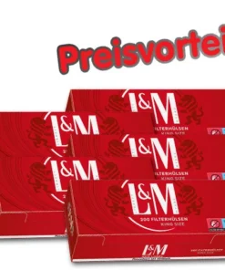 5 x L&M Red Hülsen, 200er