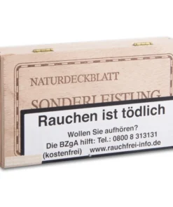 Sonderleistung Brasil Zigarillos Holzkiste mit Naturdeckblatt 50er