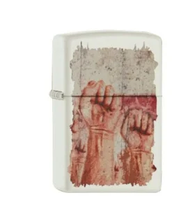 Zippo Weiß matt Clenched Fists