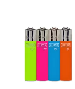 Einwegfeuerzeug Clipper Soft Touch Neon Steinzündung