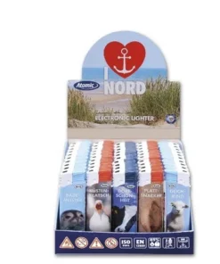 Einwegfeuerzeug Atomic I love Nord