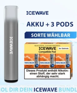 ICEWAVE Compatible Akku Dark Grey + 3x Pods Bundle