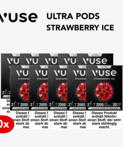 10x Vuse Ultra Pods Strawberry Ice 20mg